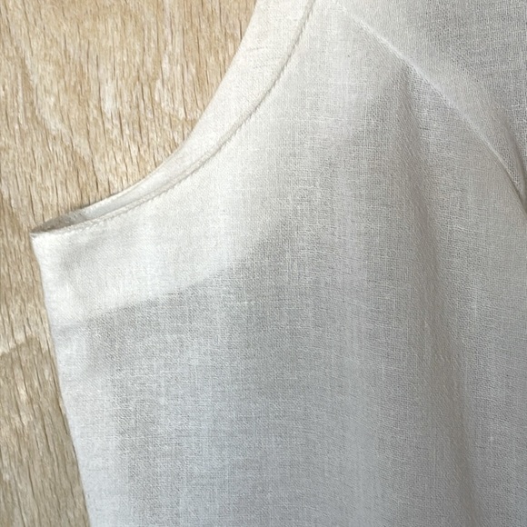 Rodier White Cotton Sleeveless Blouse Top 46 EU/14 US Button Front Women's - Picture 5 of 14